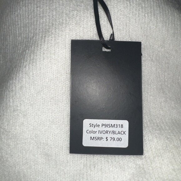 DKNY Womens XL Black & White Color Block Sweater NWT - Picture 7 of 7